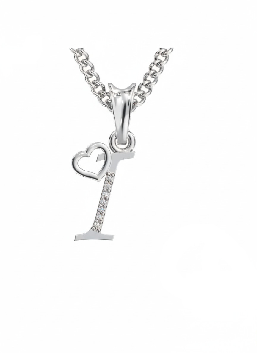 I Initial Alphabet Diamond Pendant - Diamond Jewellery