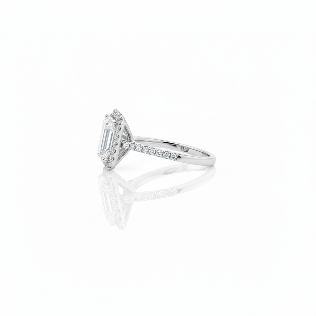 Moissanite Diamond Ring in 92.5 Sterling Silver