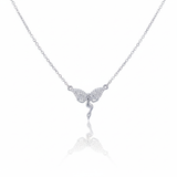 92.5 Sterling Silver Chain Necklace with Moissanite Diamond