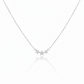 92.5 Sterling Silver Chain Necklace with Moissanite Diamond / Lab grown diamond