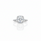 Cushion Cut Moissanite Engagement Ring