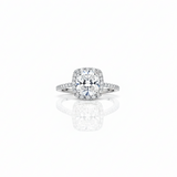 Cushion Cut Moissanite Engagement Ring