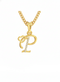 P Initial Alphabet Diamond Pendant - Diamond Jewellery