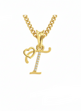 T Initial Alphabet Diamond Pendant - Diamond Jewellery