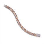 Elegant 18kt Rose Gold Bracelet with American Diamond Luxurious Designer Jewelry
