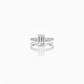 Emerald Cut Moissanite Diamond Ring