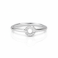 925 Sterling Silver Moissanite Diamond Circle Ring