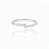 925 Sterling Silver Moissanite Diamond Band Ring