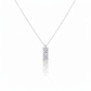 Elegant 92.5 Sterling Silver Chain Necklace with Moissanite Diamonds