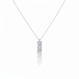 Elegant 92.5 Sterling Silver Chain Necklace with Moissanite Diamonds
