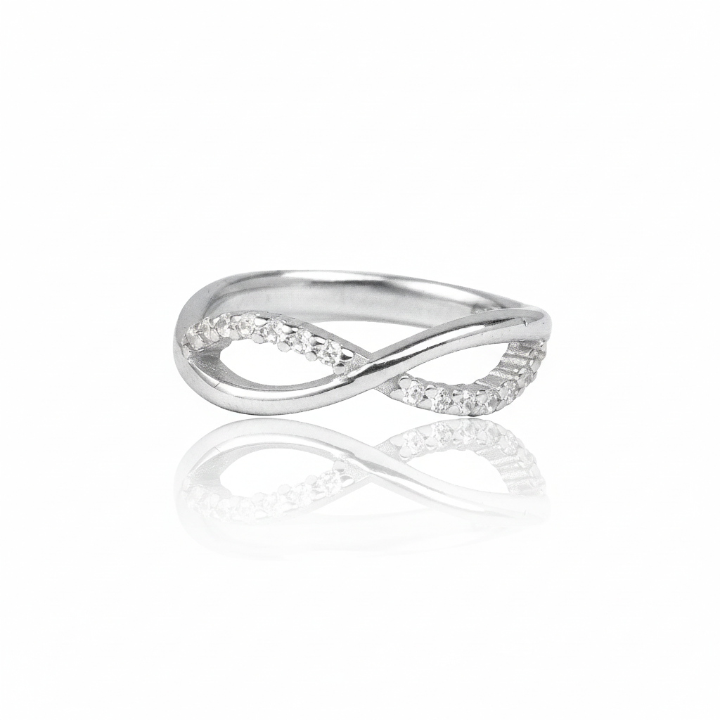 Silver Infinity Heart Ring