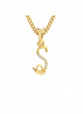 S Initial Alphabet Diamond Pendant - Diamond Jewellery