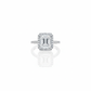 Moissanite Diamond Ring in 92.5 Sterling Silver