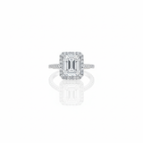 Moissanite Diamond Ring in 92.5 Sterling Silver