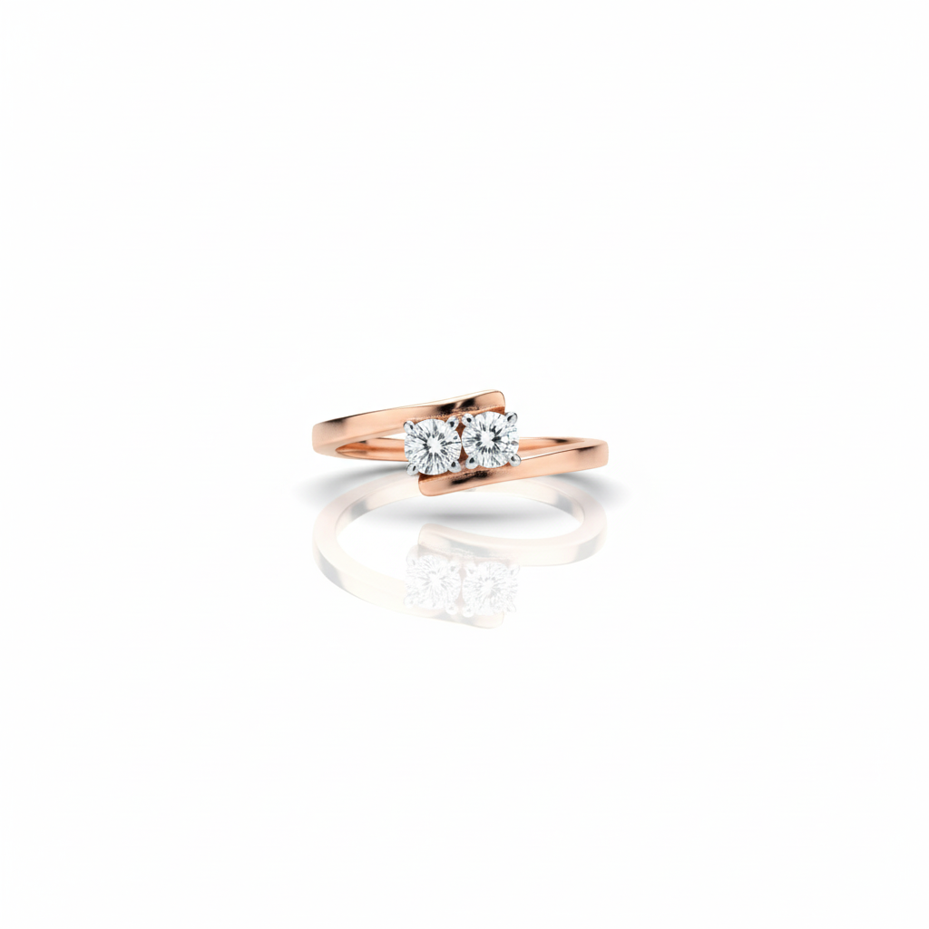 Moissanite Bypass Ring