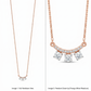 14K Rose Gold Lab Grown Diamond 3-Stone Pendant Necklace