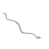 Elegant Rose Gold Bracelet with American Diamonds – Stylish & Modern