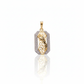 Stunning Gold Men Pendant with American Diamond Accents