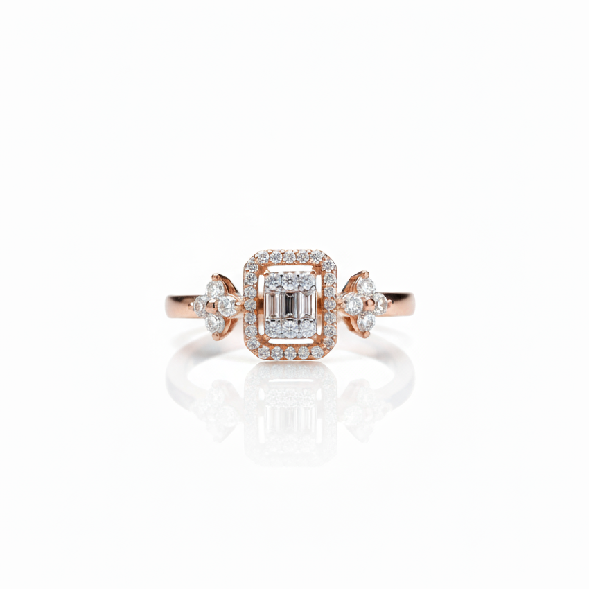 Elegant Moissanite Diamond Ring