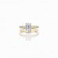 Emerald Cut Moissanite Diamond Ring