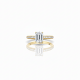 Emerald Cut Moissanite Diamond Ring