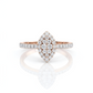 Elegant Marquise Cluster Ladies Ring with Lab-Grown Diamonds