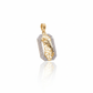 Stunning Gold Men Pendant with American Diamond Accents