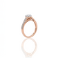 Stunning Rose Gold Engagement Ring with Lab-Grown Diamonds – Elegant Cluster Design