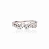 925 Sterling Silver Moissanite Diamond Vintage Band Ring
