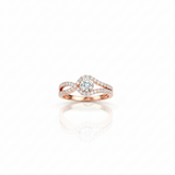 elegant solitaire Moissanite diamond ring