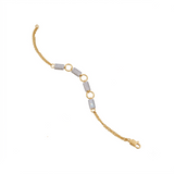 Elegant Gold Bracelet with American Diamond