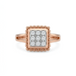 Square Halo American Diamond Ring