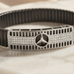 925 Sterling Silver Luxury Men's Designer Spring Band Bracelet