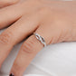 925 Sterling Silver American Diamond Infinity Swirl Ring for Women