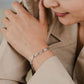 Silver Infinity Link Bracelet Women American Diamond Adjustable Gift