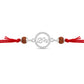 Premium Silver Rakhi with Rudraksha - Elegant Brother’s Gift
