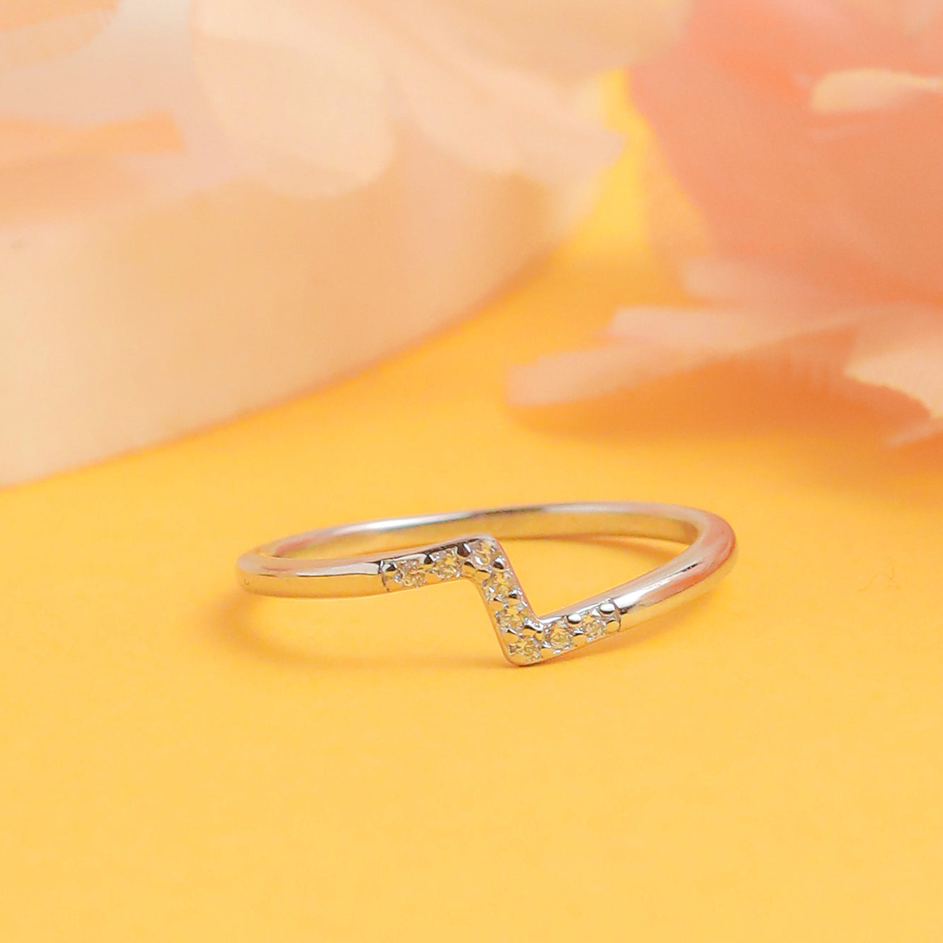 925 Sterling Silver Zig Zag Ring