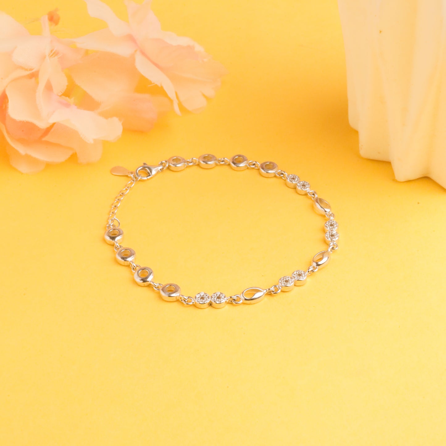 Moissanite Diamond Infinity Bracelet – 925 Sterling Silver