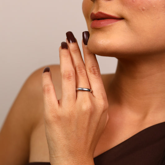 Classic Plain 925 Sterling Silver Band Ring
