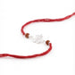Divine Om Silver Rakhi with Natural Rudraksha Beads