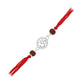 Sacred Om Silver Rakhi with Rudraksha Beads