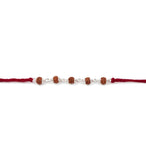Traditional Rudraksha Silver Rakhi for Brother