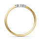 Marquise & Round Diamond Three-Stone Ring in 14K Yellow Gold