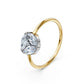 9K Solid Gold Marquise Cut Moissanite Diamond Ring Women Engagement Promise Ring Fine Jewelry Gift