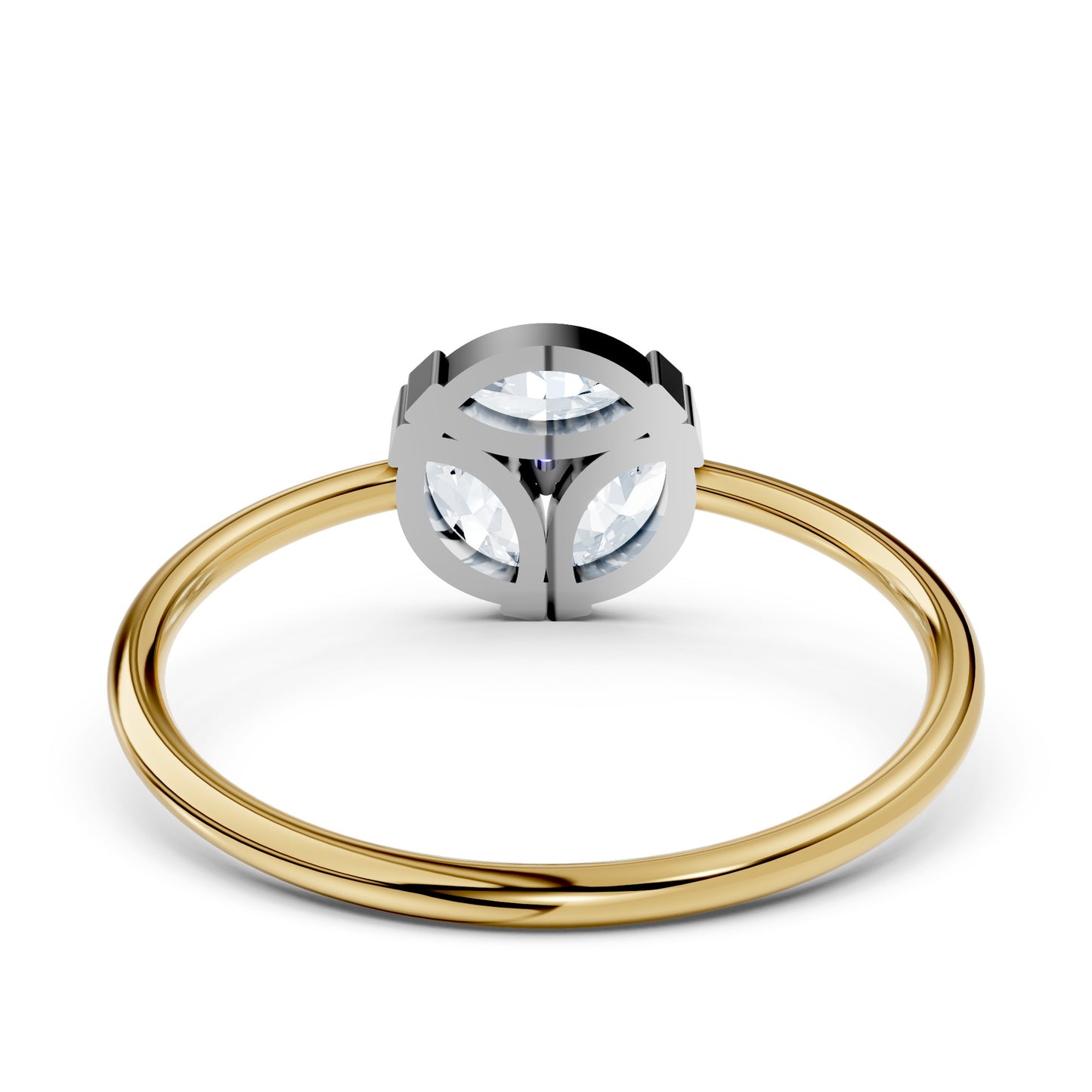 9K Solid Gold Marquise Cut Moissanite Diamond Ring Women Engagement Promise Ring Fine Jewelry Gift