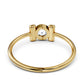 9KT Yellow Gold Round Moissanite Solitaire Ring Bezel Set Handmade Nakrani Gold