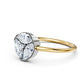 9K Solid Gold Marquise Cut Moissanite Diamond Ring Women Engagement Promise Ring Fine Jewelry Gift