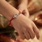 Premium Silver Rakhi with Rudraksha - Elegant Brother’s Gift