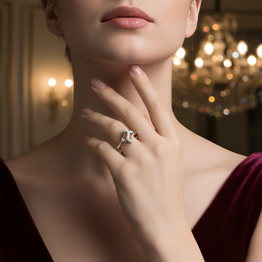 925 Sterling Silver Women Ring - Moissanite / Lab-Grown Diamond Ring