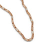 Luxurious Rose Gold Necklace with Greek Key Design and Micro-Pave Diamond Detailing